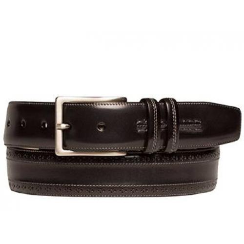 Mezlan "AO10104" Graphite Genuine Calfskin Fashion Belt